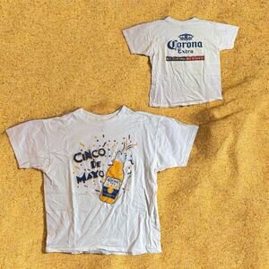 Vintage Y2K Corona Beer Cinco De Mayo Tee Shirt No Party Fruit Of Loom Size XL